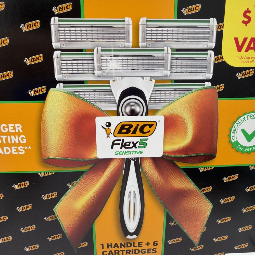 BIC Flex 5 Sensitive Razor 6+1 Gift Set for Men - Picture 2 of 10